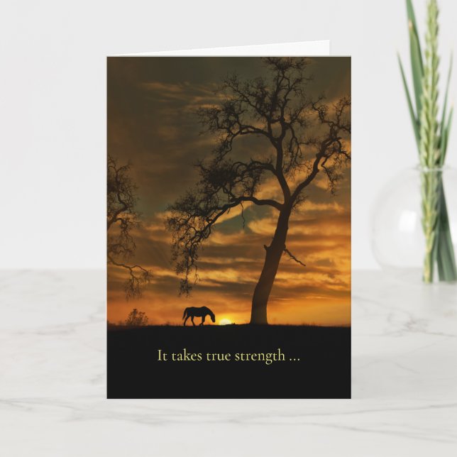 Carte Sympathie du cheval Monter le cheval vers le bas (Devant)