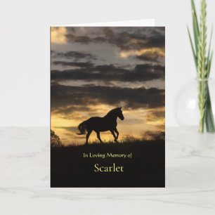 Carte Sympathie du cheval Nom personnalisé Galloping Hor