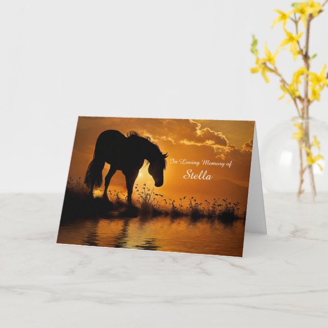 Carte Sympathie du cheval Perte de Cheval Putting Down N (Fleur jaune)
