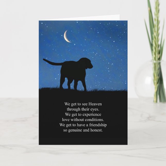 Carte Sympathie du chien Paroles de coeur spirituelles (Devant)