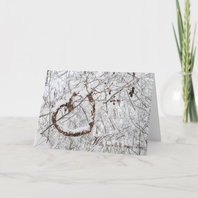 Carte Sympathie du coeur d'hiver (Devant)