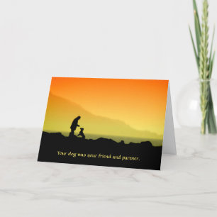 Carte Sympathie du coucher de soleil de chien