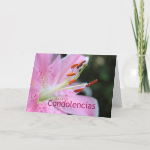 Carte Sympathie espagnole Tigre rose Lily