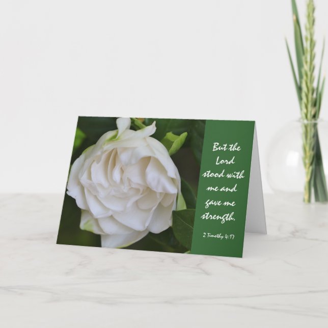 Carte Sympathie florale, vers d'écriture sainte sur la (Devant)