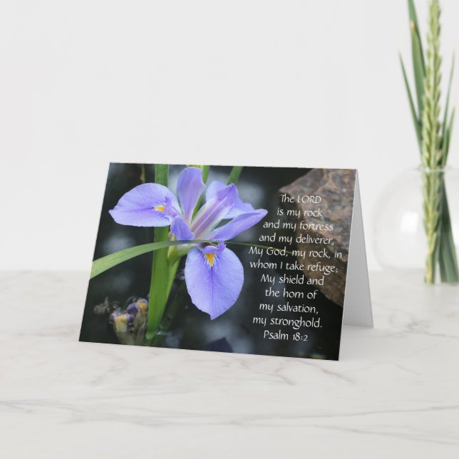 Carte Sympathie florale, Verse de l'Écriture sur la Forc (Devant)