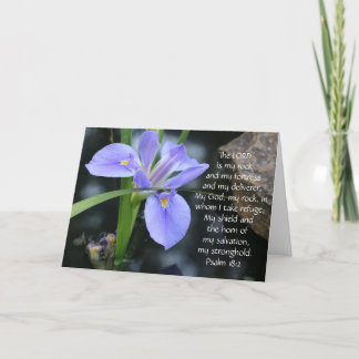 Carte Sympathie florale, Verse de l'Écriture sur la Forc