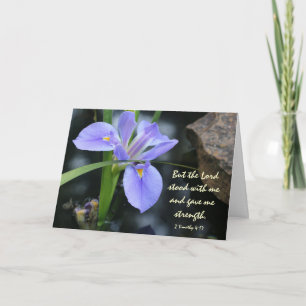 Carte Sympathie florale, Verse de l'Écriture sur la Forc