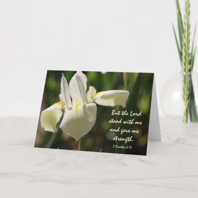 Carte Sympathie florale, Verse de l'Écriture sur la Forc (Devant)