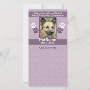 Carte Sympathie inconditionnelle de l'animal de compagni