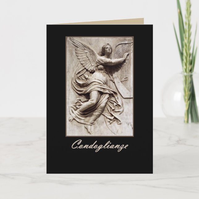 Carte Sympathie italienne - Condoglianze - Angel avec Ha (Devant)