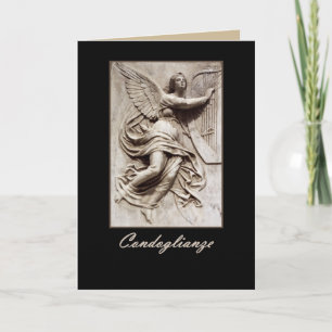 Carte Sympathie italienne - Condoglianze - Angel avec Ha