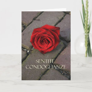Carte Sympathie italienne Sentite Condoglianze