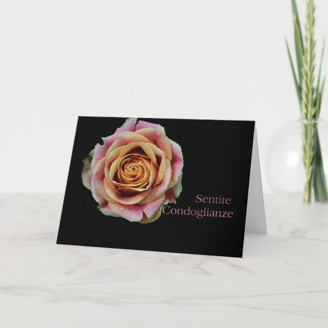 Carte Sympathie italienne - Sentite Condoglianze - (Devant)