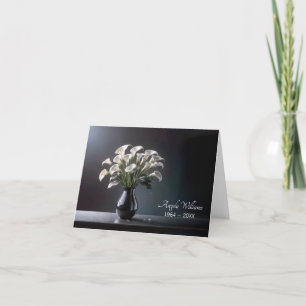 Carte Sympathie Merci Calla Lily Bouquet