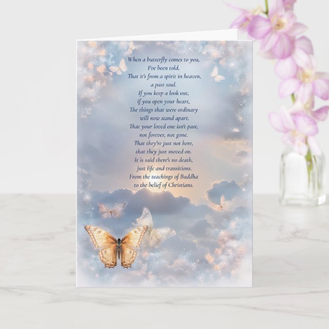 Carte Sympathie Métaphysique Papillons Spirituels (Orchidée)
