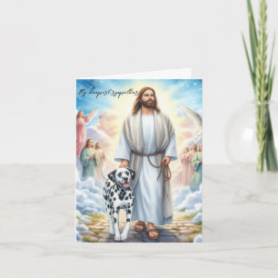 Carte Sympathie numérique pour la perte de chien-Jésus a