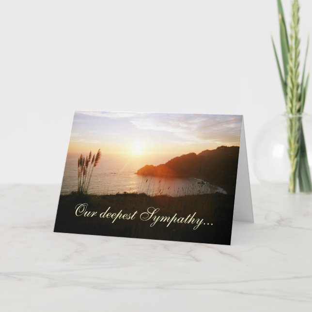 Carte Sympathie Océan et coucher de soleil (Devant)