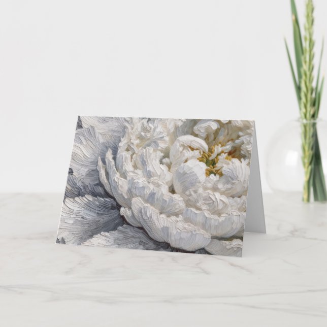 Carte Sympathie Peine blanche Peine Impasto Peinture (Devant)