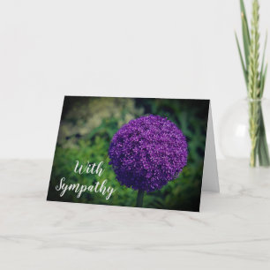 Carte Sympathie personnalisée Fleur Allium violet Parfai