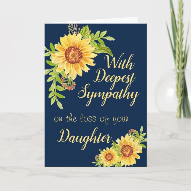Carte Sympathie personnalisée Fleur de tournesol Fleur f (Devant)