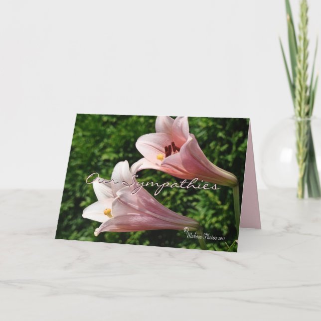 Carte Sympathie - Pk Trumpet Lily- personnaliser toute o (Devant)