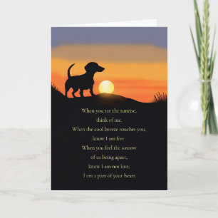 Carte Sympathie pour chien avec poème Chien mignon dans 