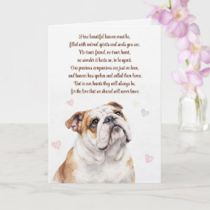 Carte Sympathie pour chien Bouledogue anglais Spirituel