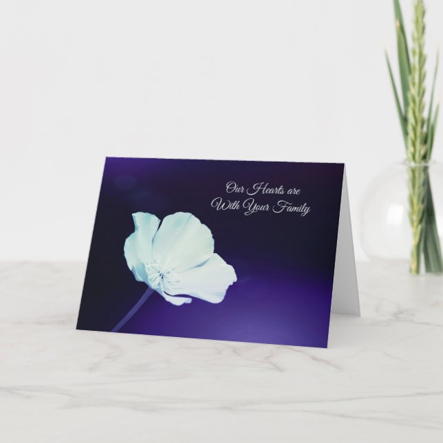 Carte Sympathie pour la famille Somber California Poppy (Devant)