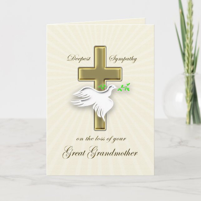 Carte Sympathie pour la perte d'arrière grand-mère (Devant)