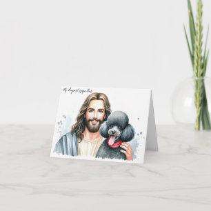 Carte Sympathie pour la perte de chien-Jésus avec le can