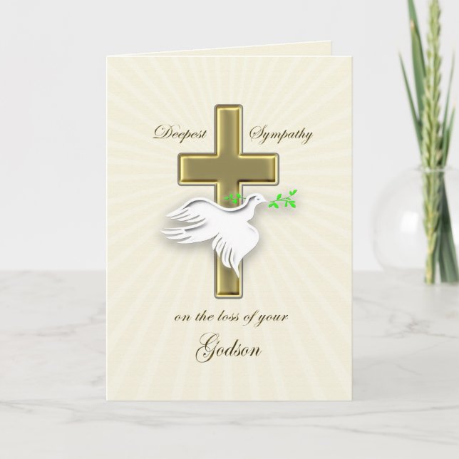 Carte Sympathie pour la perte de godson (Devant)