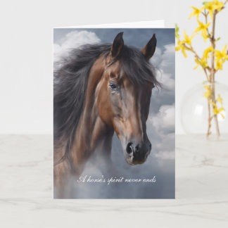 Carte Sympathie pour la perte de l'Esprit du Cheval avec