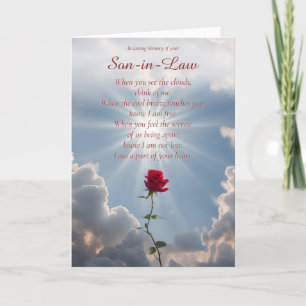 Carte Sympathie pour la perte de son en droit Rose uniqu
