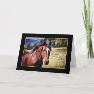 Carte Sympathie pour la perte du Cheval Bien-Aimé pour a