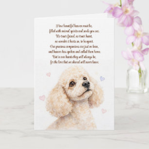 Carte Sympathie pour la perte d'un caniche