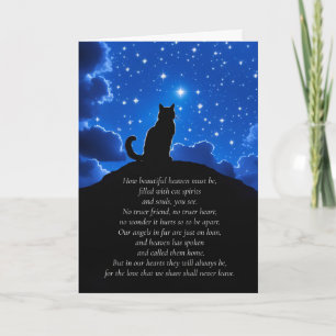 Carte Sympathie pour la perte d'un chat avec le chat reg