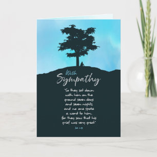 Carte Sympathie pour le chagrin trop grande pour les mot