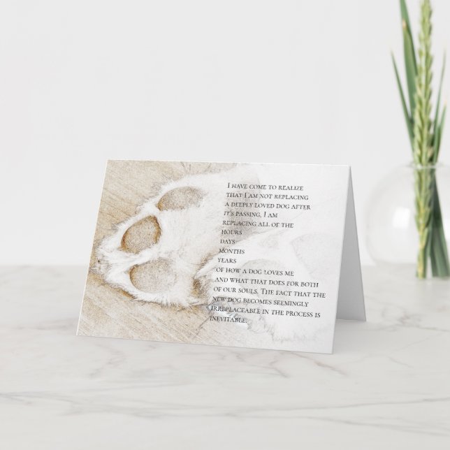 Carte Sympathie pour le chien (Devant)