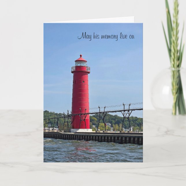 Carte Sympathie pour le phare de Grand Haven Michigan (Devant)