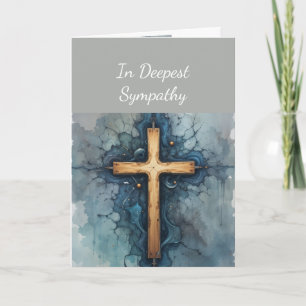 Carte Sympathie profonde Crucifix Croix Jésus chrétien