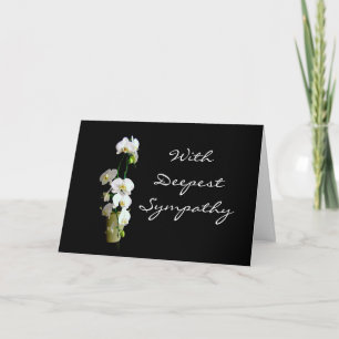 Carte Sympathie profonde Orchidées Blanches