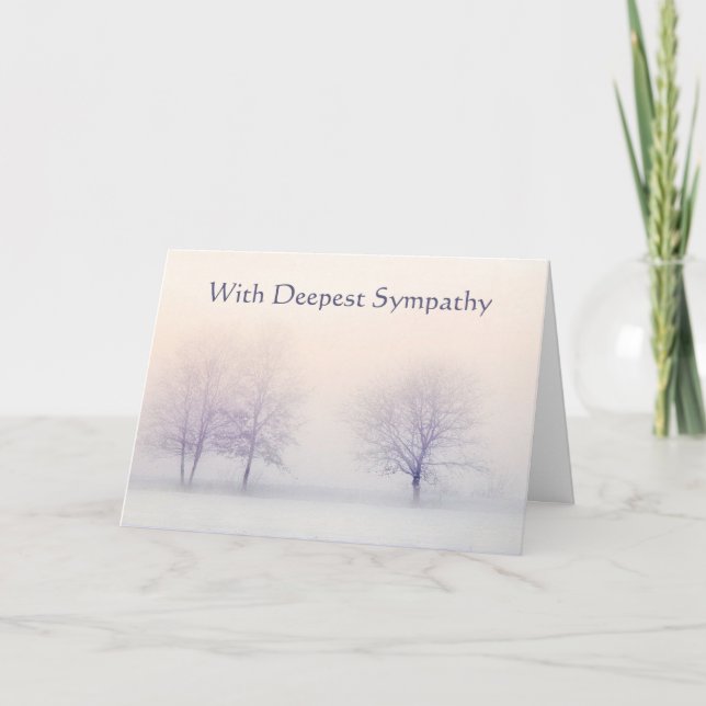 Carte Sympathie profonde pour les beaux arbres d'hiver N (Devant)
