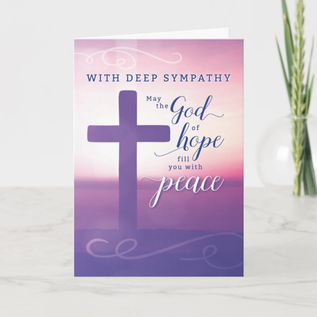 Carte Sympathie Puisse le Dieu de l'Espoir vous remplir  (Devant)