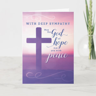 Carte Sympathie Puisse le Dieu de l'Espoir vous remplir 