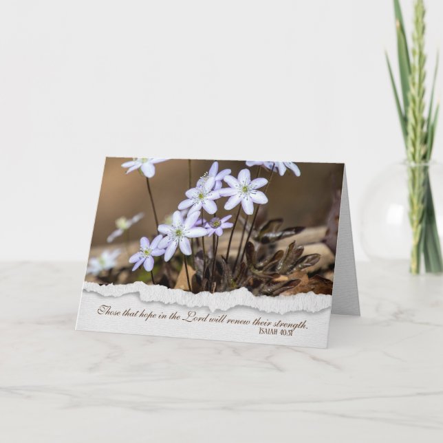 Carte sympathie religieuse de fleur sauvage (Devant)
