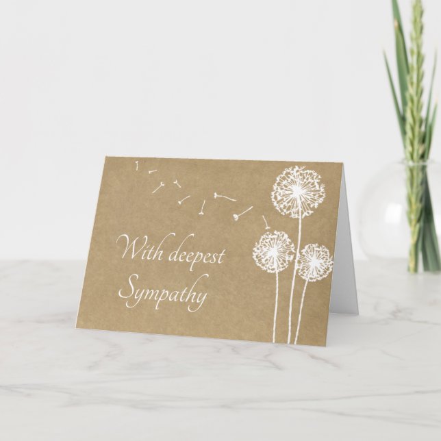 Carte Sympathie rustique avec Dandelion (Devant)