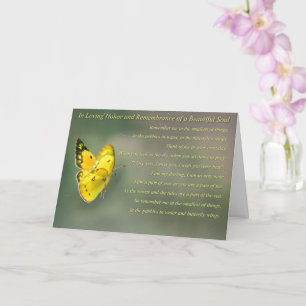 Carte Sympathie Souvenir papillon Spirituel