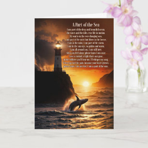 Carte Sympathie Spirituelle Mer Océan Enterrement en Mer