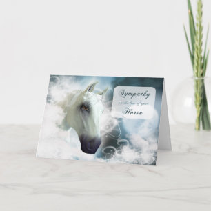 Carte Sympathie sur la perte de cheval avec un cheval d'