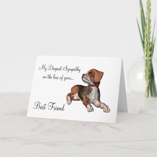 Carte Sympathie sur la perte de chien-animal/avec poème (Devant)